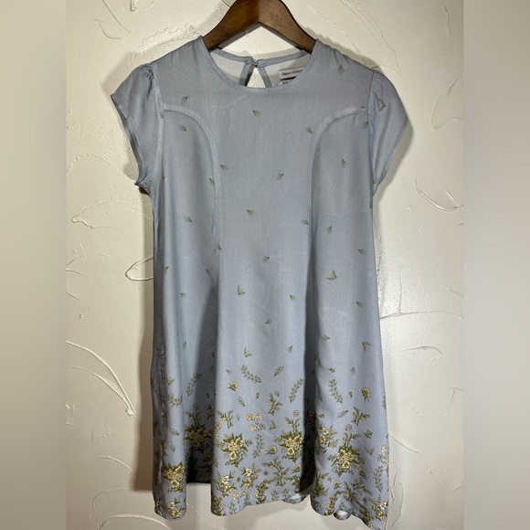 NWT Urban Outfitters Baby Blue Floral Trapeze Dress SZ XS - Picture 3 of 9
